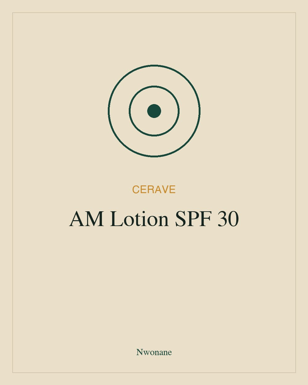 CeraVe AM Facial Moisturizing Lotion SPF 30