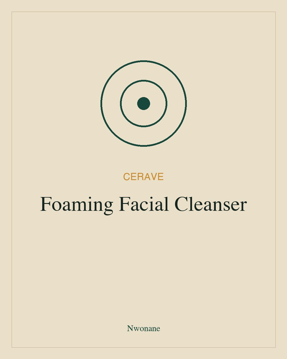 CeraVe Foaming Facial Cleanser