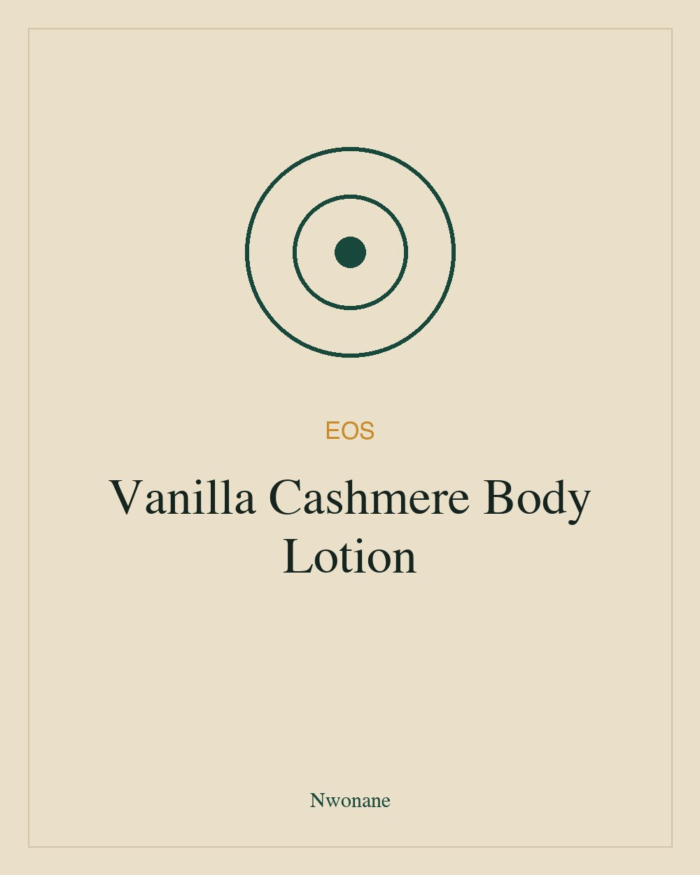 EOS Vanilla Cashmere 24H Body Lotion