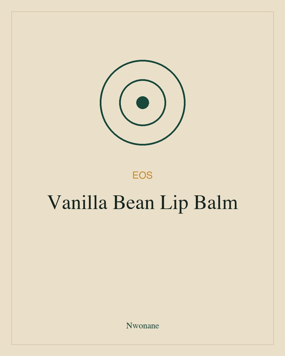 EOS Vanilla Bean Lip Balm Sphere