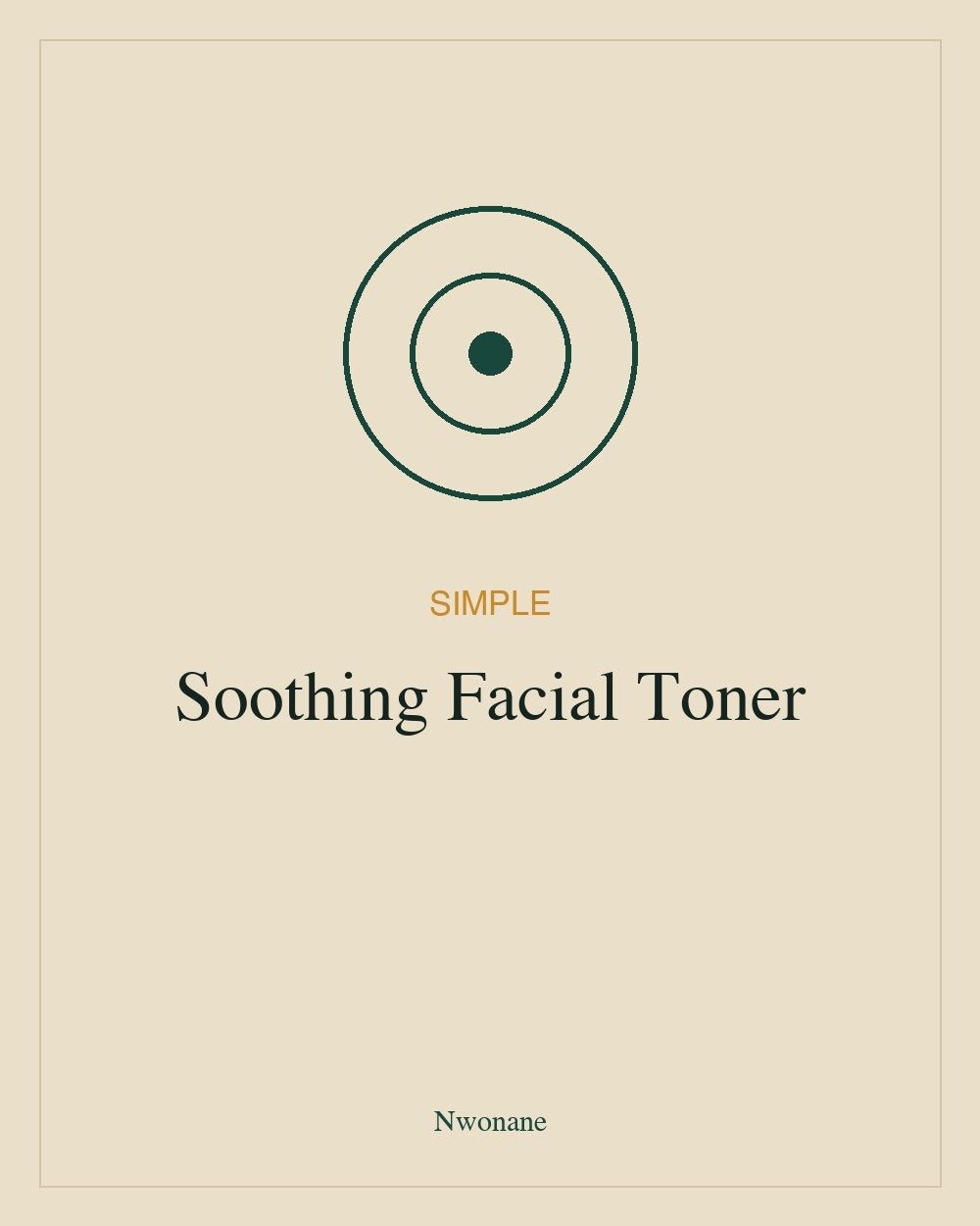 Simple Soothing Facial Toner